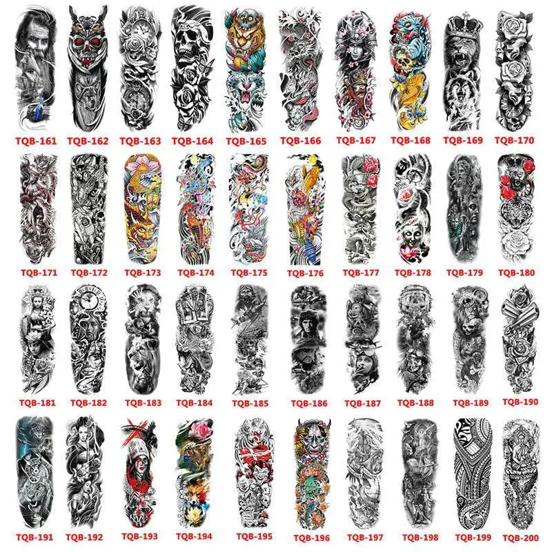 Totem Geometric Waterproof Tattoo Sleeves Vibrant Stickers
