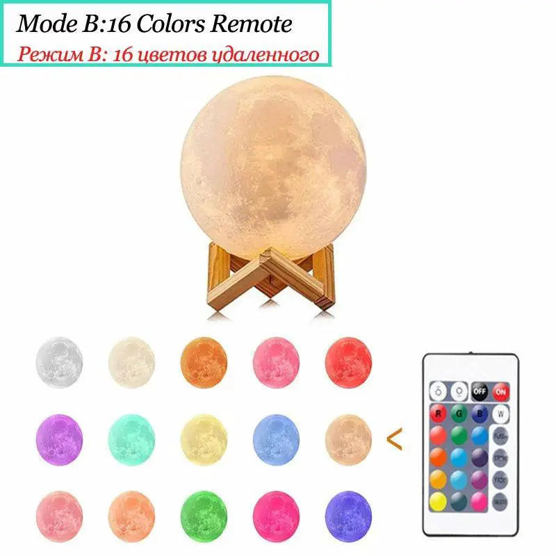 Moon Lamp Touch Control 3D LED Night Light Magic Decor
