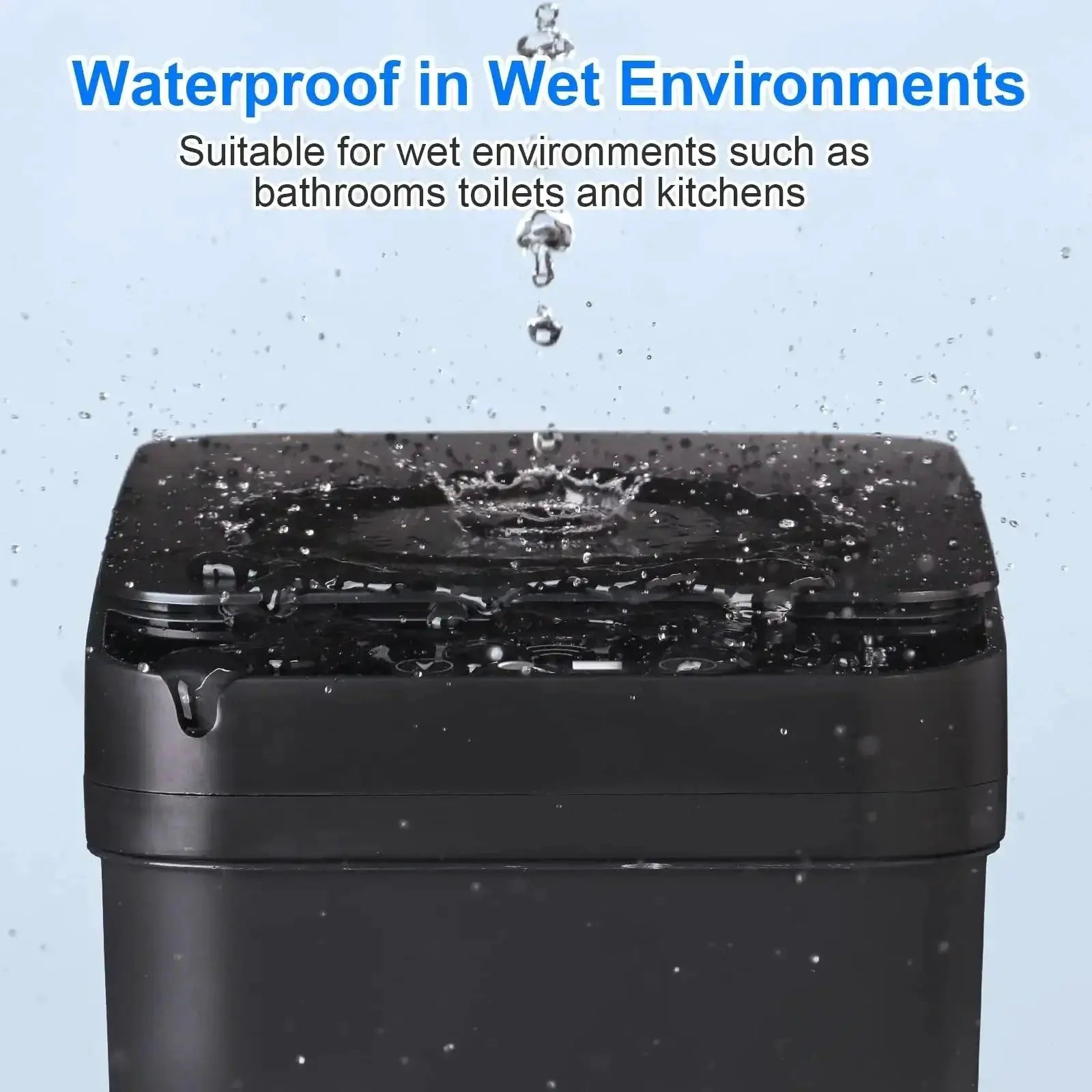 Touchless Motion Sensor Trash Can With Odor Control Lid