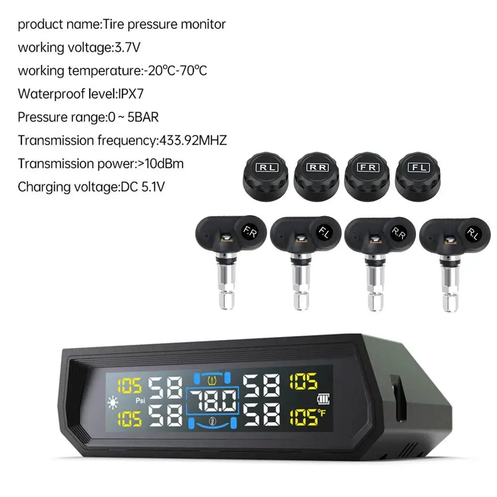 TPMS Tire Monitor for Cars Smart Alerts