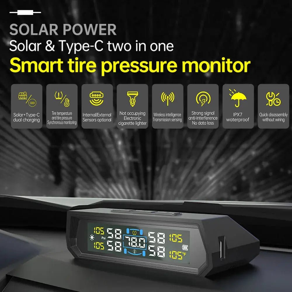 TPMS Tire Monitor for Cars Smart Alerts