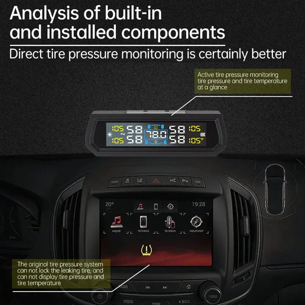 TPMS Tire Monitor for Cars Smart Alerts