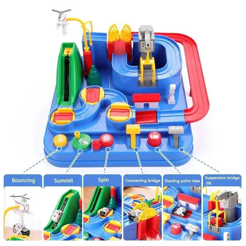 Track Car Adventure Racing Rail Toy for Kids Ages 6 to 12