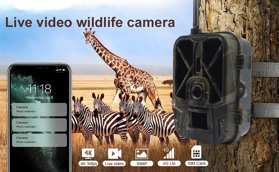 TrailGuard Vision 4G Hunting Camera With App Control 8000mAh Battery - Cloud App