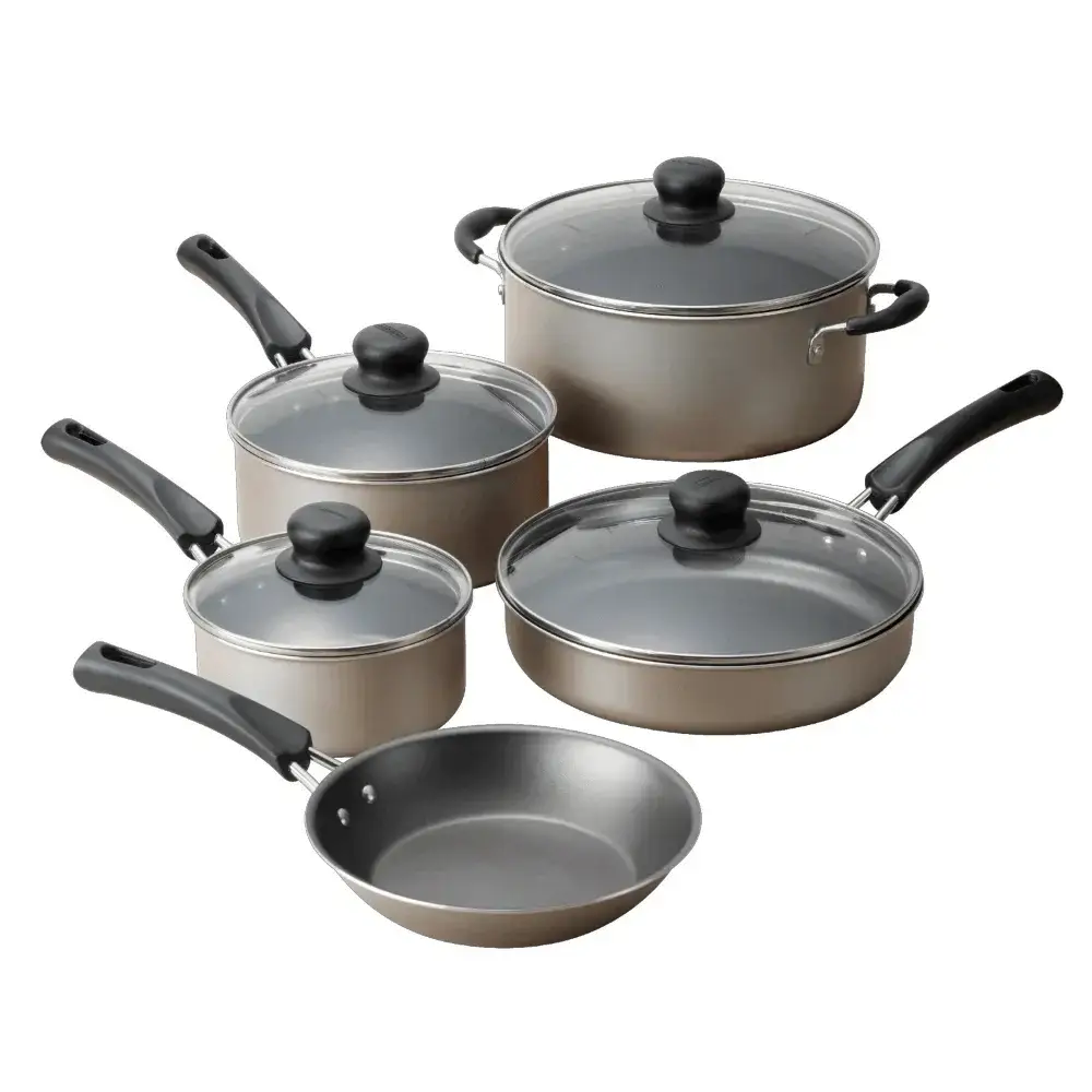 Tramontina 9 Piece Red Nonstick Cookware Set for Cooking