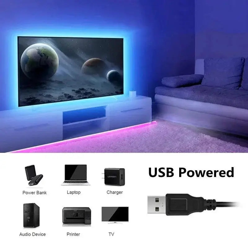 Smart RGB LED Strip Lights for Ambient Home Decor Setup