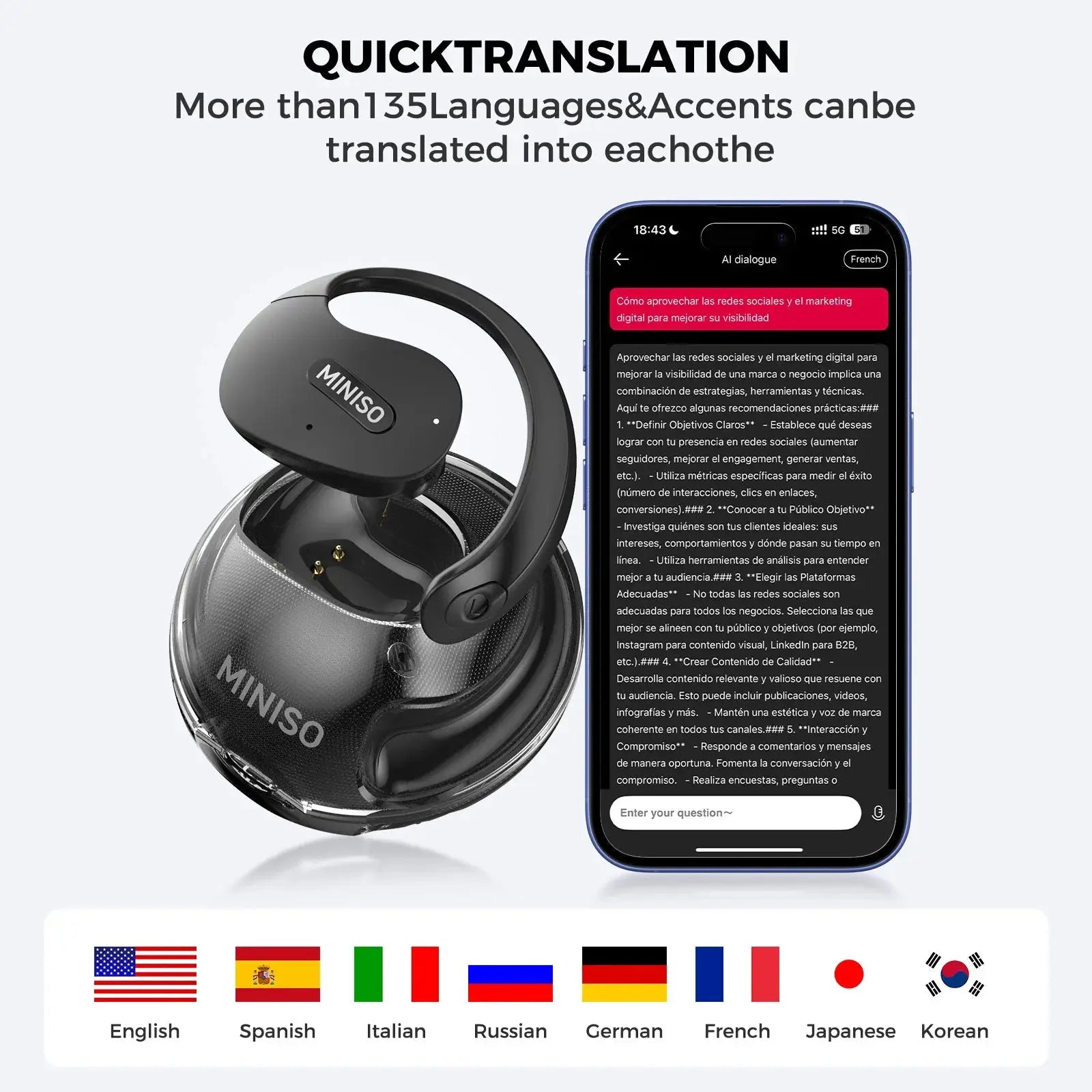Translator Earphones for Office