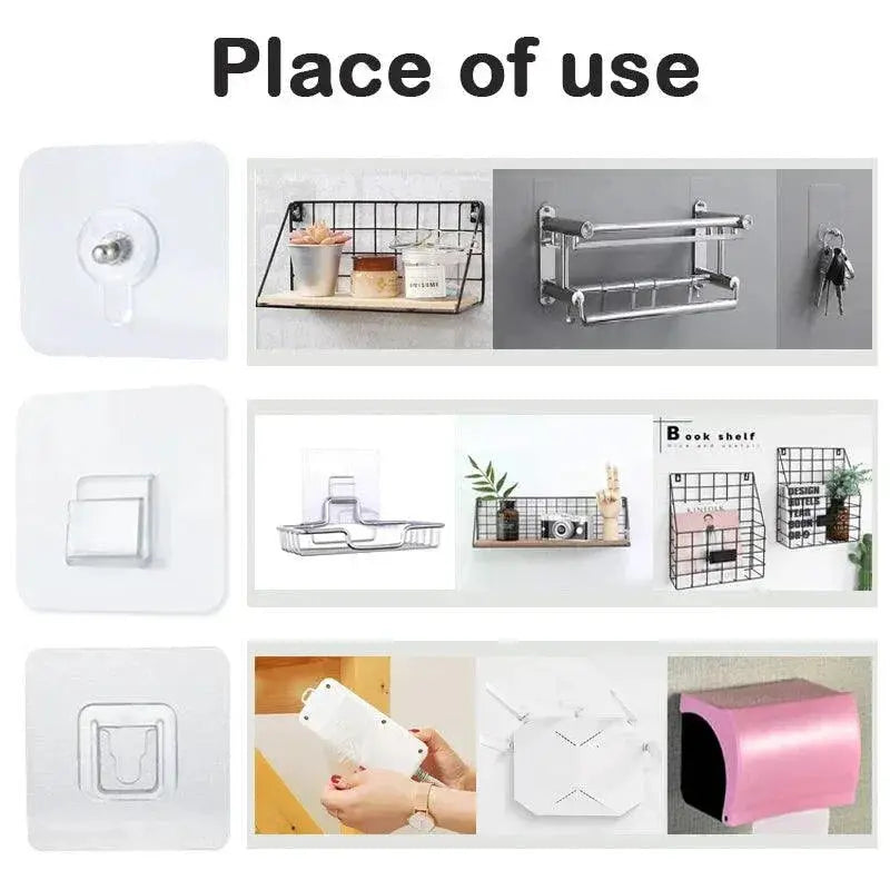 Transparent Adhesive Hooks For Kitchen And Bathroom
