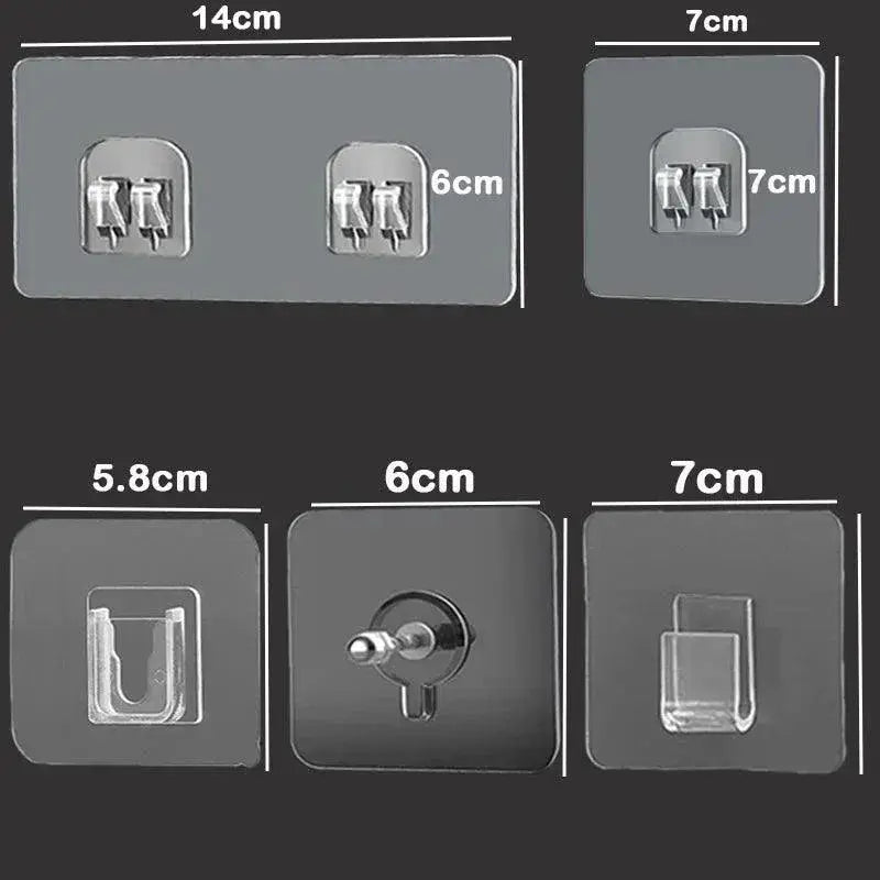 Transparent Adhesive Hooks For Kitchen And Bathroom