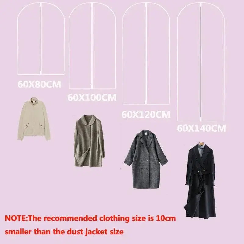 Transparent PEVA Garment Bag for Clothing Protection