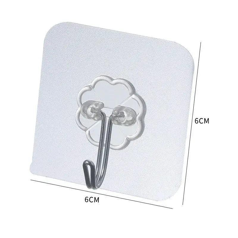 Transparent Heavy Duty Adhesive Hooks Kitchen and Bathroom