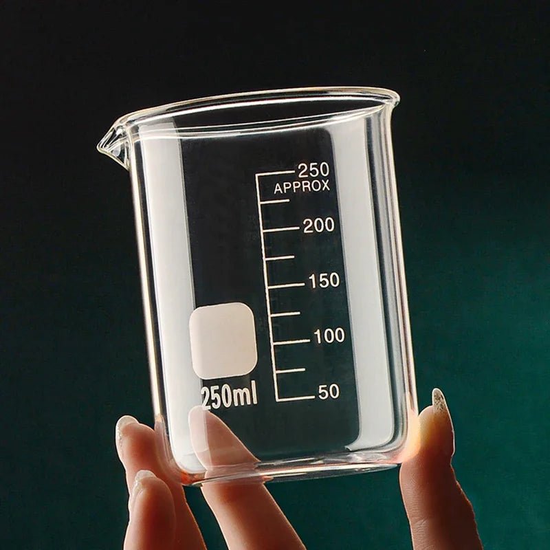 Transparent High Borosilicate Glass Measuring Cup 50ml To 1000ml Sturdy Kitchen