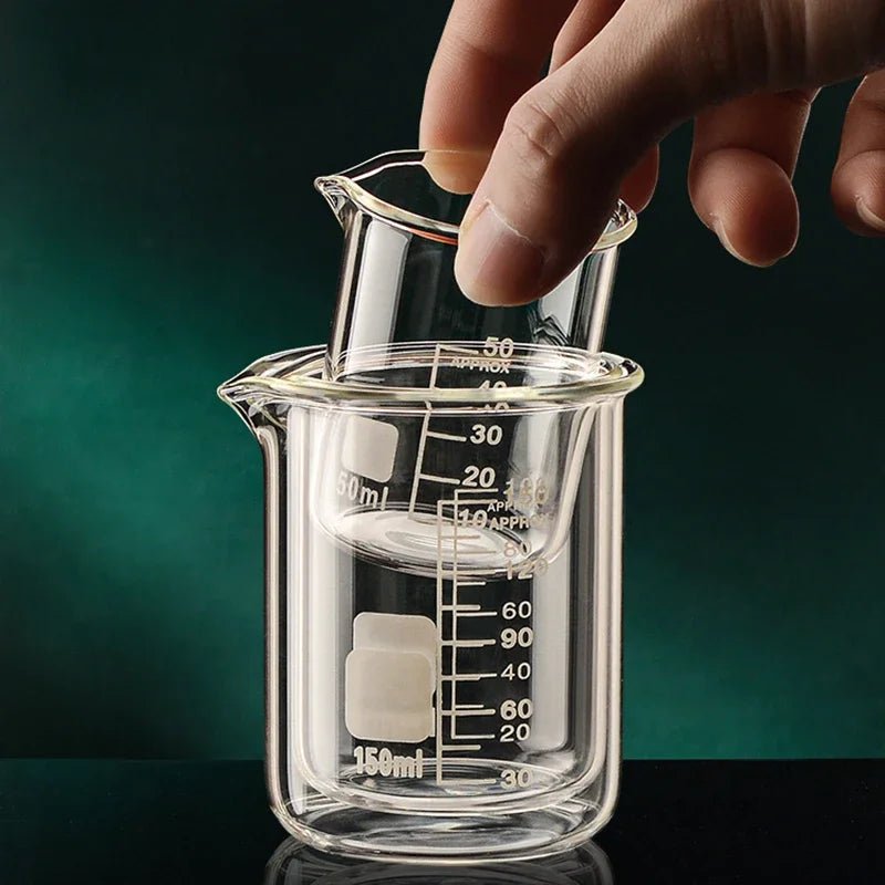Transparent High Borosilicate Glass Measuring Cup 50ml To 1000ml Sturdy Kitchen