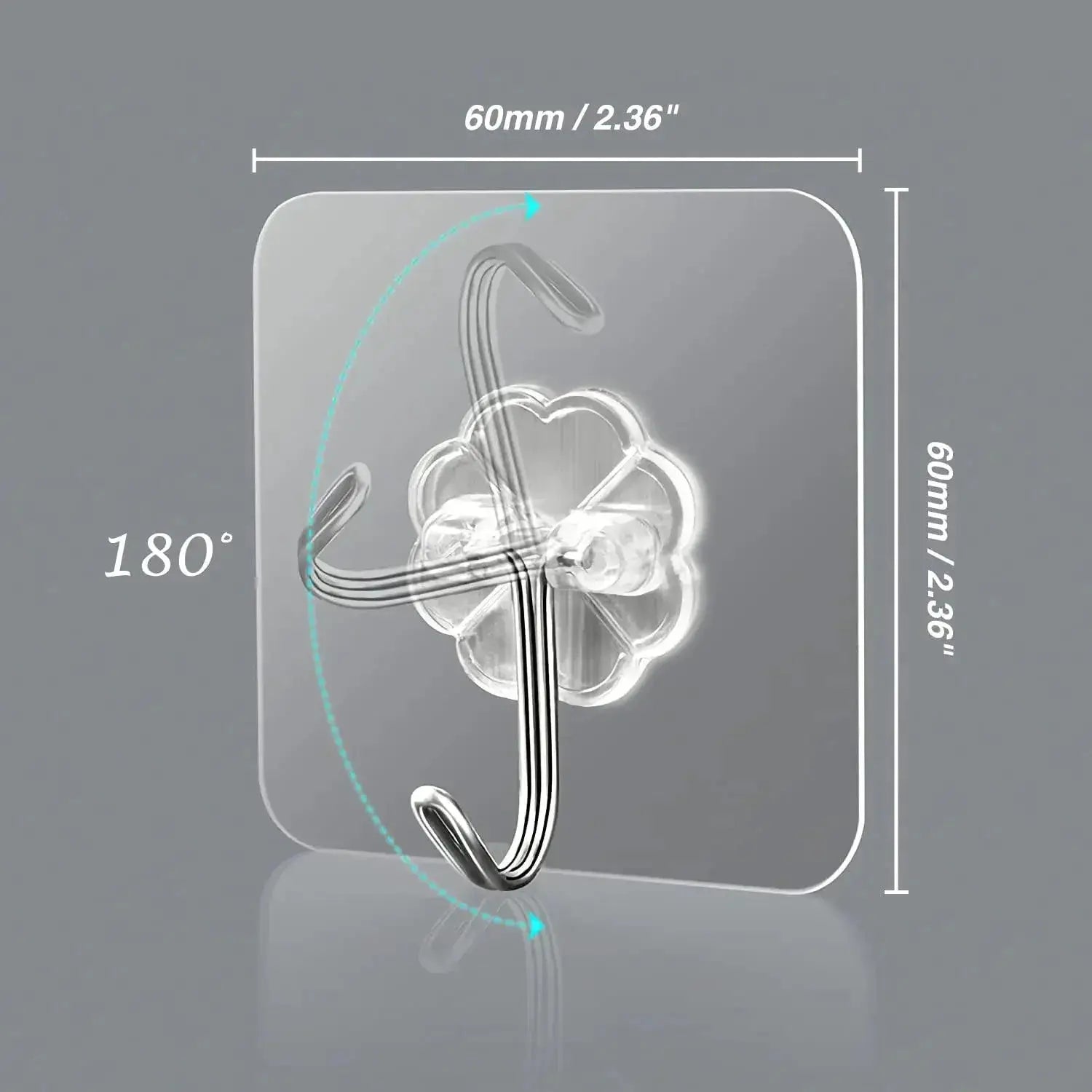 Transparent Hook Stainless Steel Self Adhesive Key Hangers