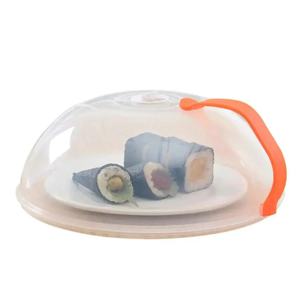 Transparent Microwave Food Cover With Handle For Kitchen Use