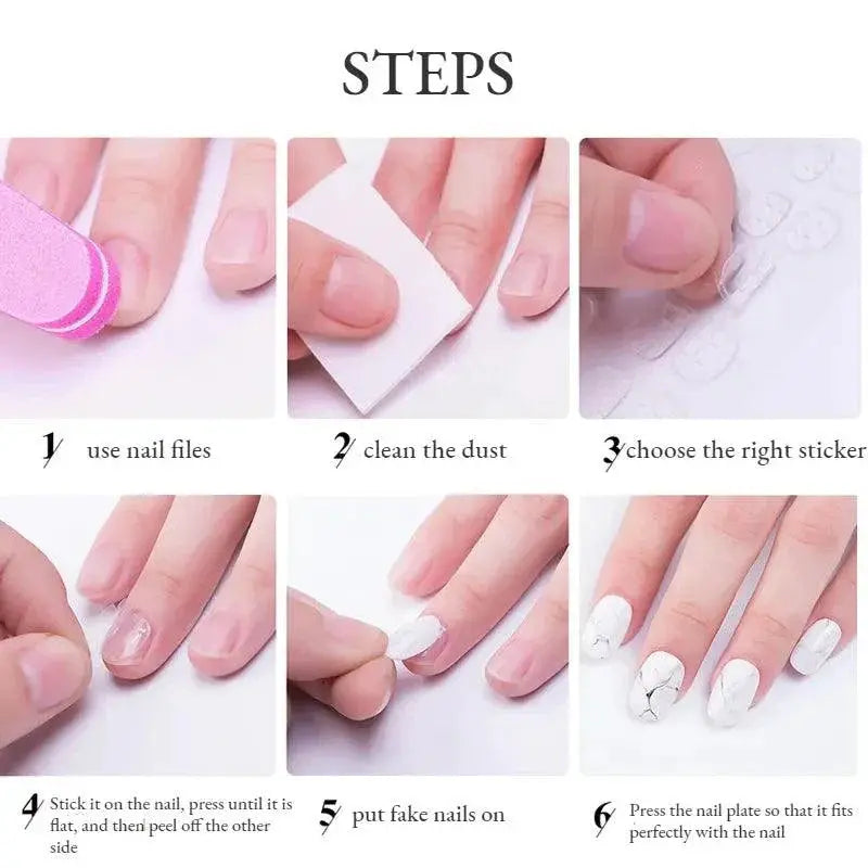 Transparent Nail Extension Adhesive Tapes Seamless Bond