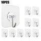 Transparent Stainless Steel Self-adhesive Hooks Set: Bathroom Storage Solutions