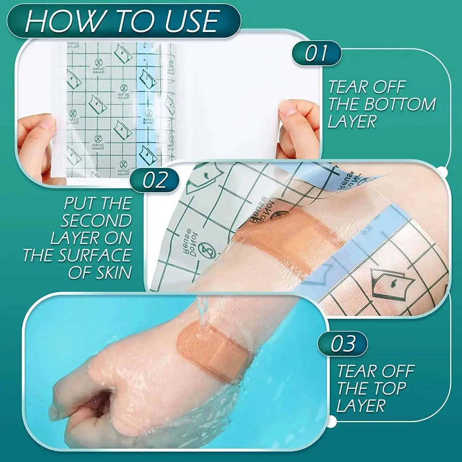 Transparent Waterproof Medical Tape Allergy Free Wound Care