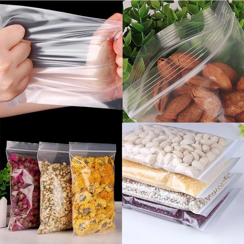 Transparent Zip Bags Vacuum Storage Pouches For Jewelry And Small Parts Pack Set