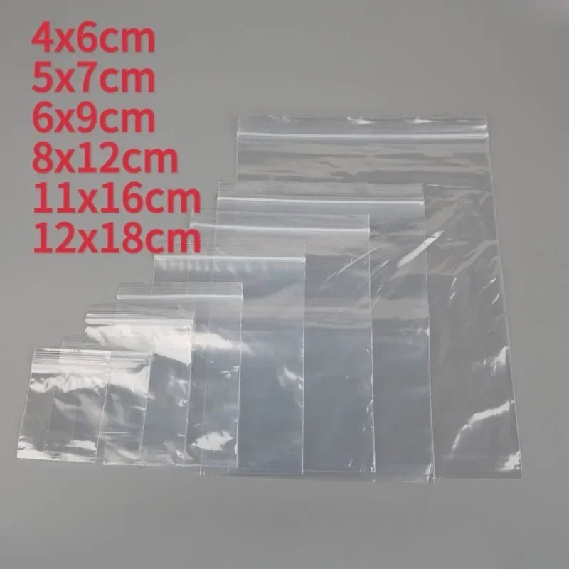 Transparent Zip Bags Vacuum Storage Pouches For Jewelry And Small Parts Pack Set