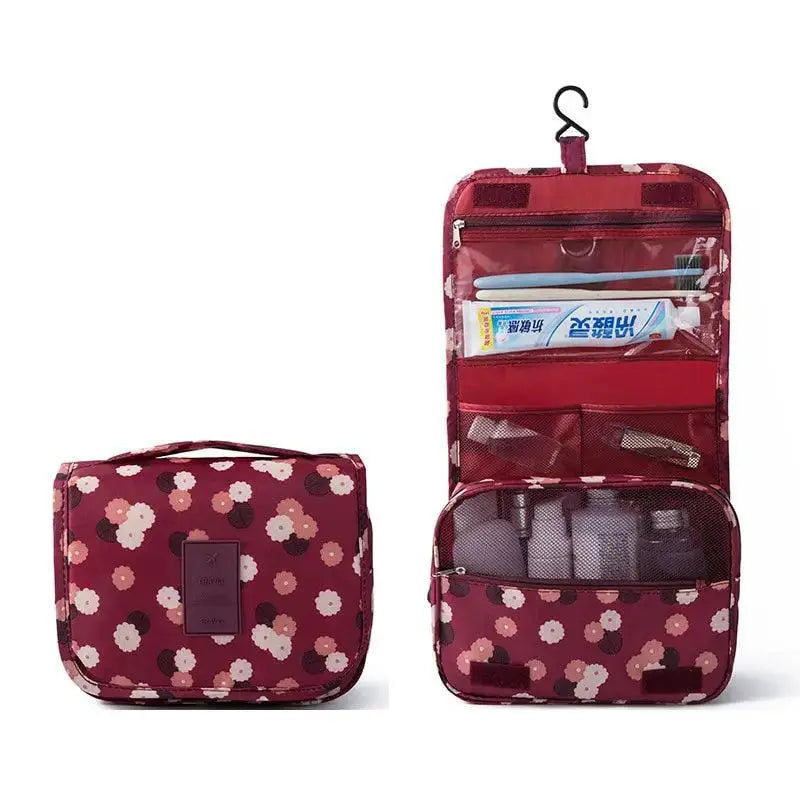 Travel Cosmetic Bag Waterproof Toiletry Organizer With Hook