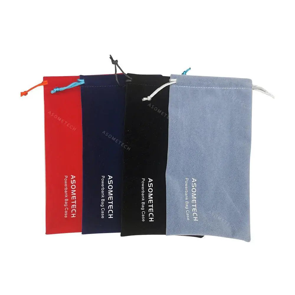 Travel Friendly Power Bank Storage Pouch Drawstring Closure