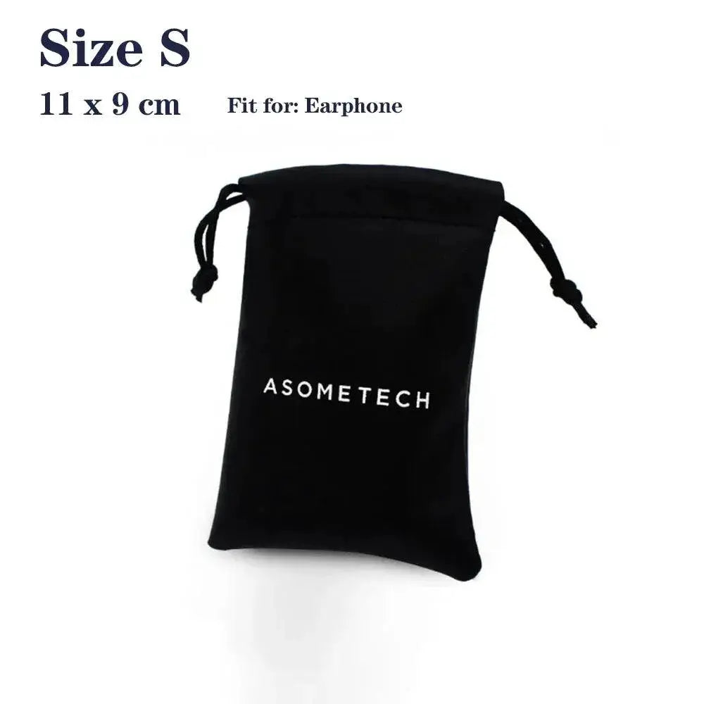 Travel Friendly Power Bank Storage Pouch Drawstring Closure