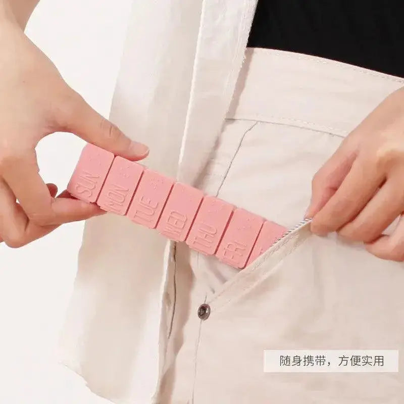 Travel Pill Organizer With Braille Compact For On The Go