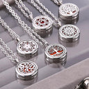 Tree Of Life Essential Oil Diffuser Necklace Stainless Steel