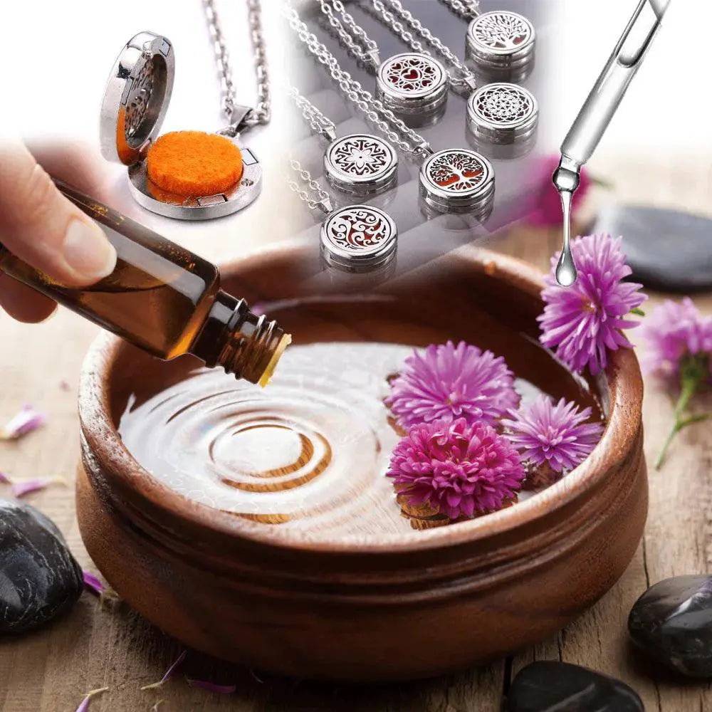 Tree Of Life Essential Oil Diffuser Necklace Stainless Steel