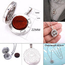 Tree Of Life Essential Oil Diffuser Necklace Stainless Steel