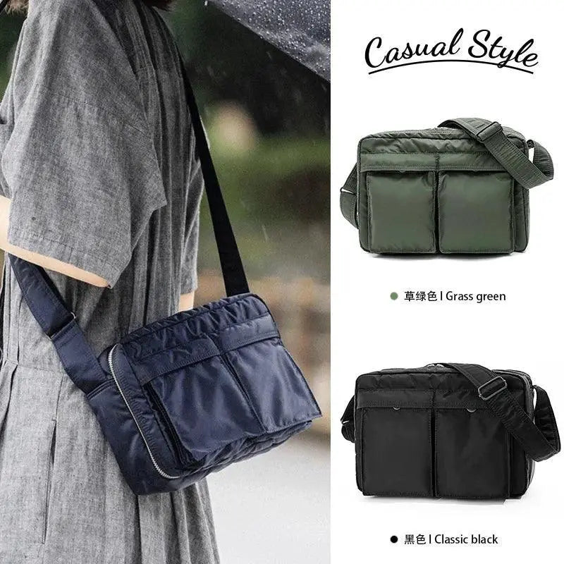 Trendy Japanese Nylon Waterproof Messenger Bag For Men