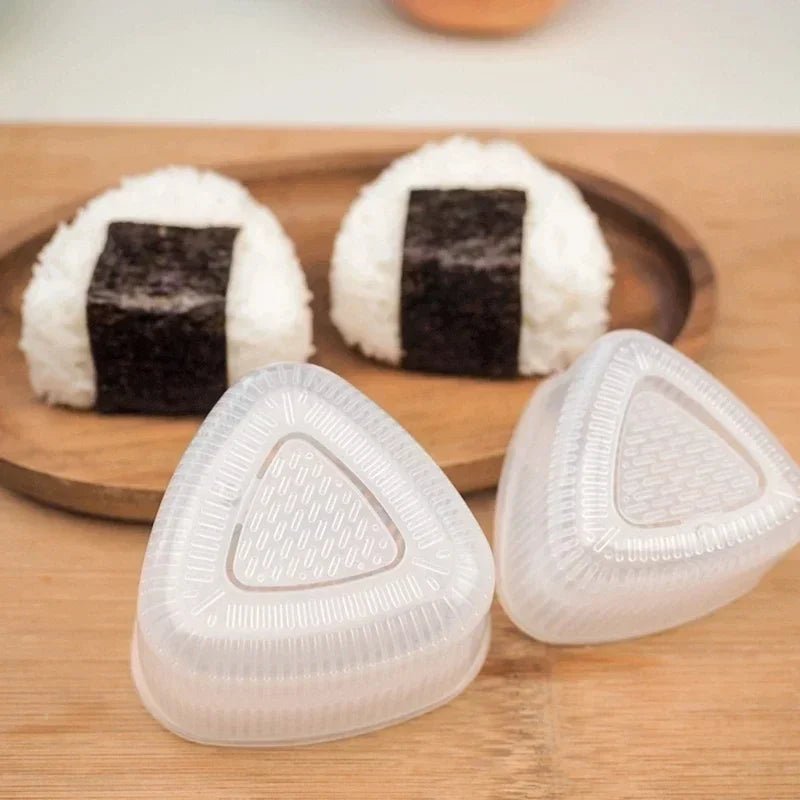 Triangle Rice Ball Molds Onigiri Mold Sushi Maker 6.5cm White PP Plastic Kitchen