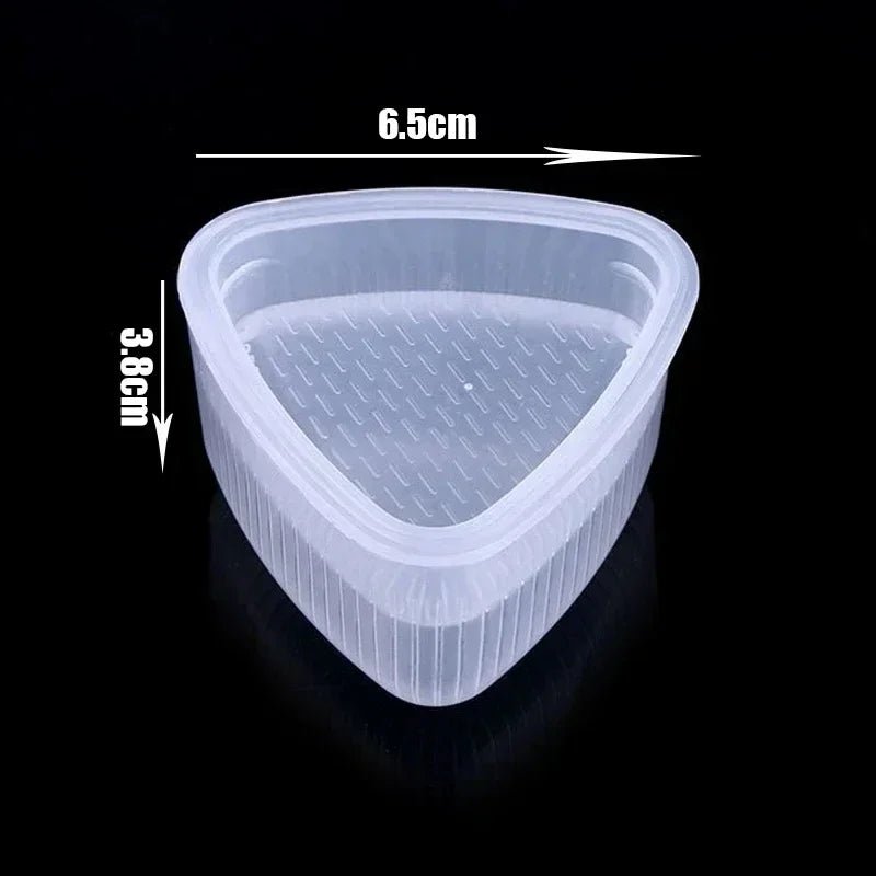 Triangle Rice Ball Molds Onigiri Mold Sushi Maker 6.5cm White PP Plastic Kitchen
