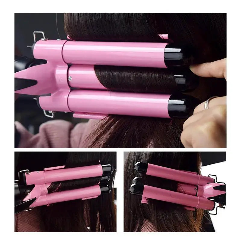 Triple Barrel S Wave Hair Curler Professional Styling Tool