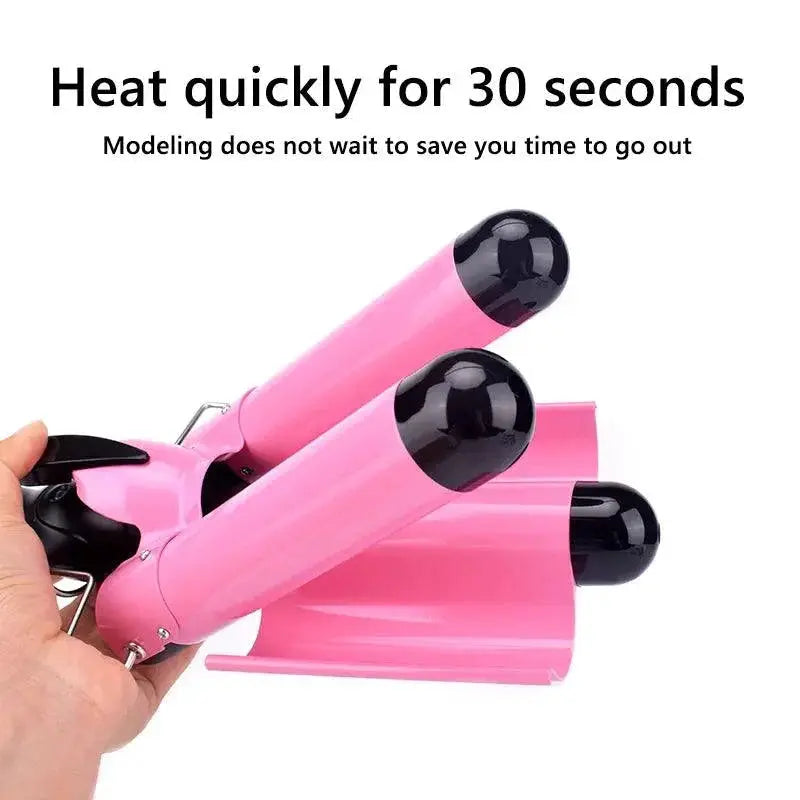 Triple Barrel S Wave Hair Curler Professional Styling Tool