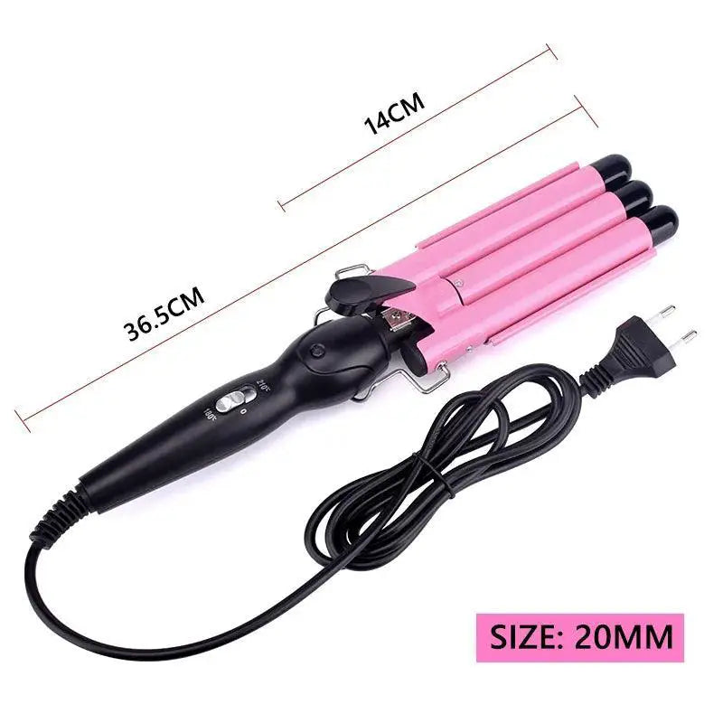 Triple Barrel S Wave Hair Curler Professional Styling Tool