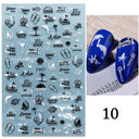 Tropical Sunset Nail Sticker Set for Exotic Beach Paradise