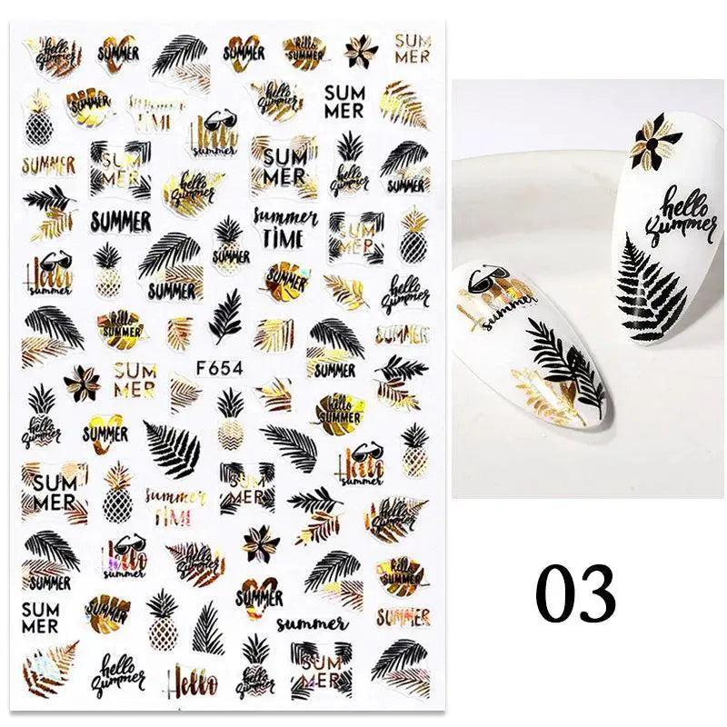 Tropical Sunset Nail Sticker Set for Exotic Beach Paradise — product view 9