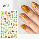 Tropical Sunset Nail Sticker Set for Exotic Beach Paradise