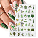 Tropical Sunset Nail Sticker Set for Exotic Beach Paradise