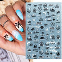 Tropical Sunset Nail Sticker Set for Exotic Beach Paradise
