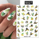 Tropical Sunset Nail Sticker Set for Exotic Beach Paradise