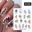 Tropical Sunset Nail Sticker Set for Exotic Beach Paradise