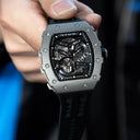 TSAR BOMBA Titanium Mens Automatic Mechanical Watches Tonneau