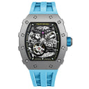 TSAR BOMBA Titanium Mens Automatic Mechanical Watches Tonneau