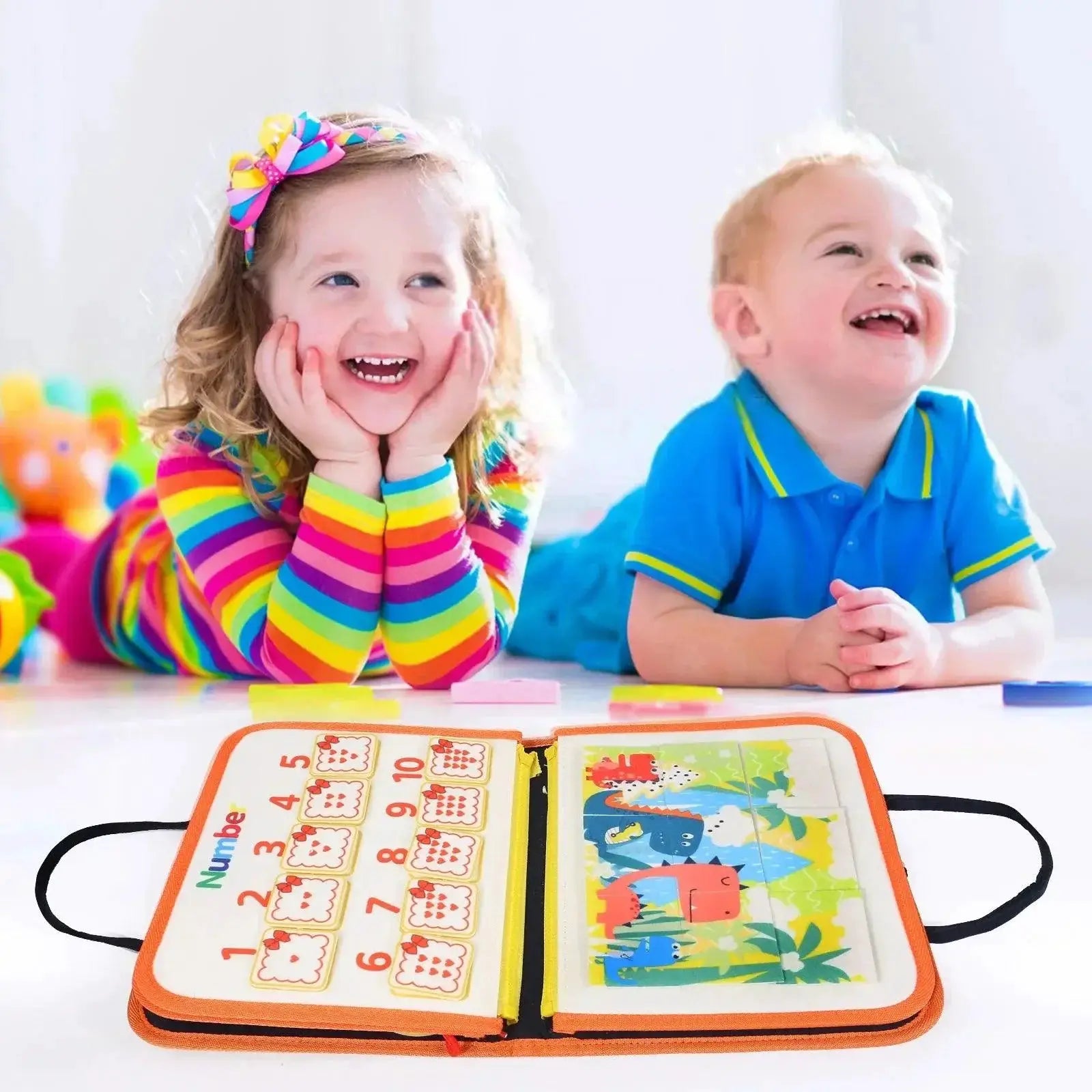 TUNJILOOL Montessori Busy Board For Toddlers Learning Toy