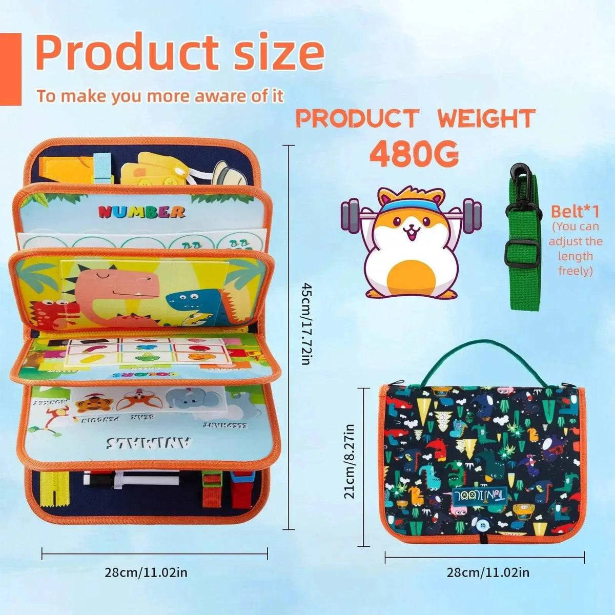 Tunjilool Busy Board Toddlers Learning — product view 12