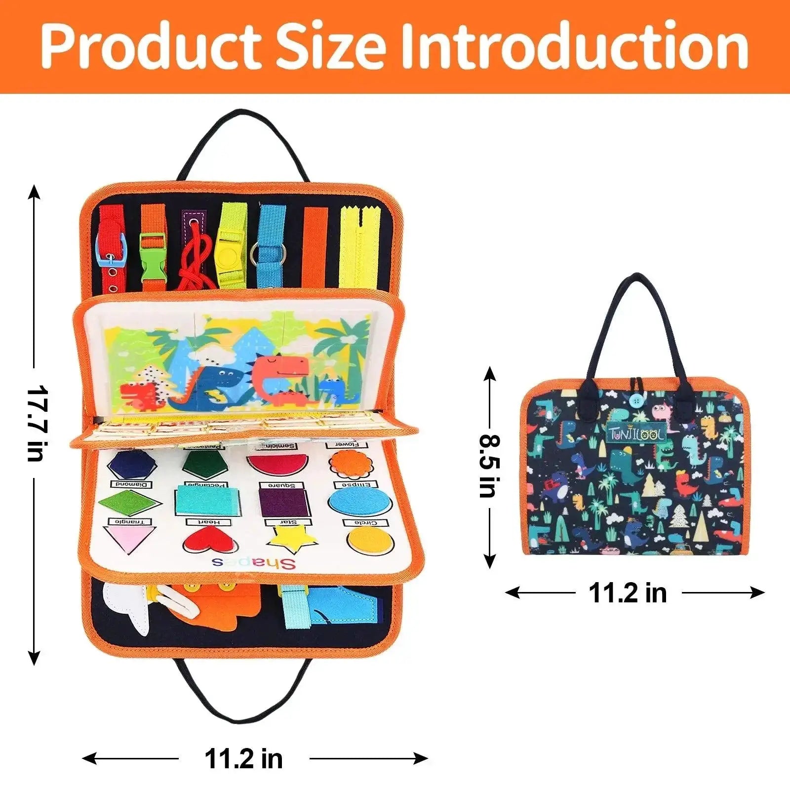 TUNJILOOL Montessori Busy Board For Toddlers Learning Toy
