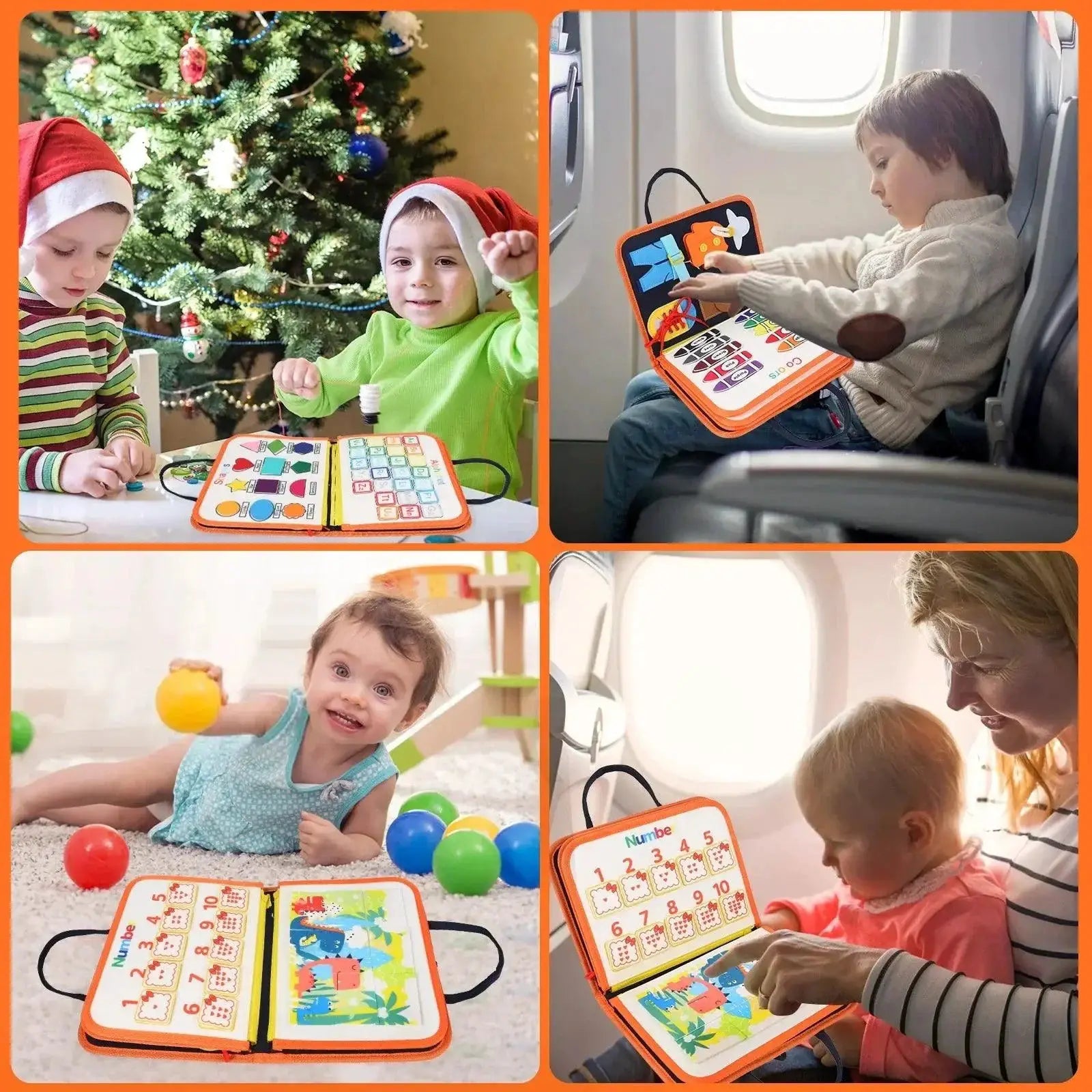 TUNJILOOL Montessori Busy Board For Toddlers Learning Toy